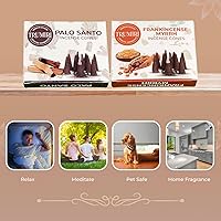 Vista 119 de TRUMIRI Incense Cones - Combo Pack of 20 Cone Incense - 10 Nag Champa + 10 Palo Santo - Insence Cones - Incense Cones Scented - Cone Incense Scents