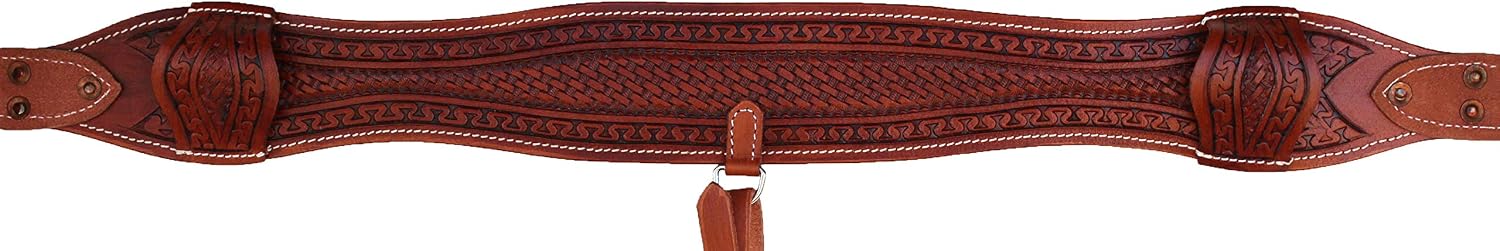 CHALLENGER Horse Western Carved Leather Rear Flank Back Cinch Girth Saddle Billets 9774-80