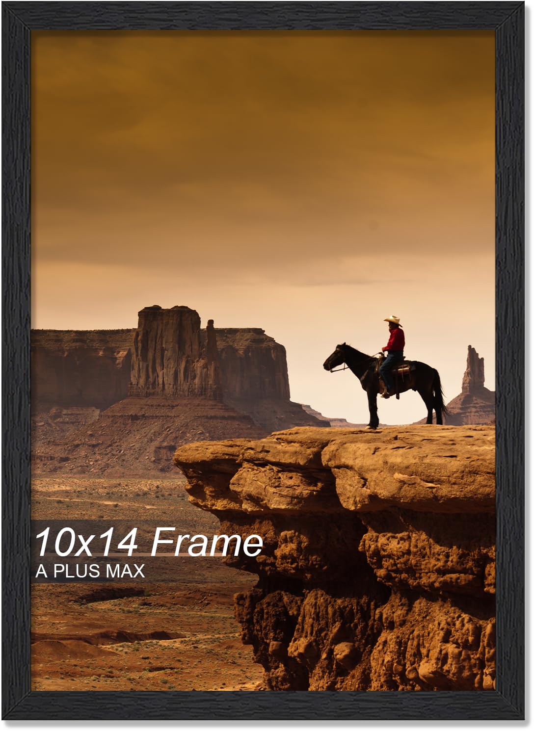 A PLUS MAX 10x14 Picture Frame Black Light Weight Wall Mount โ image 1