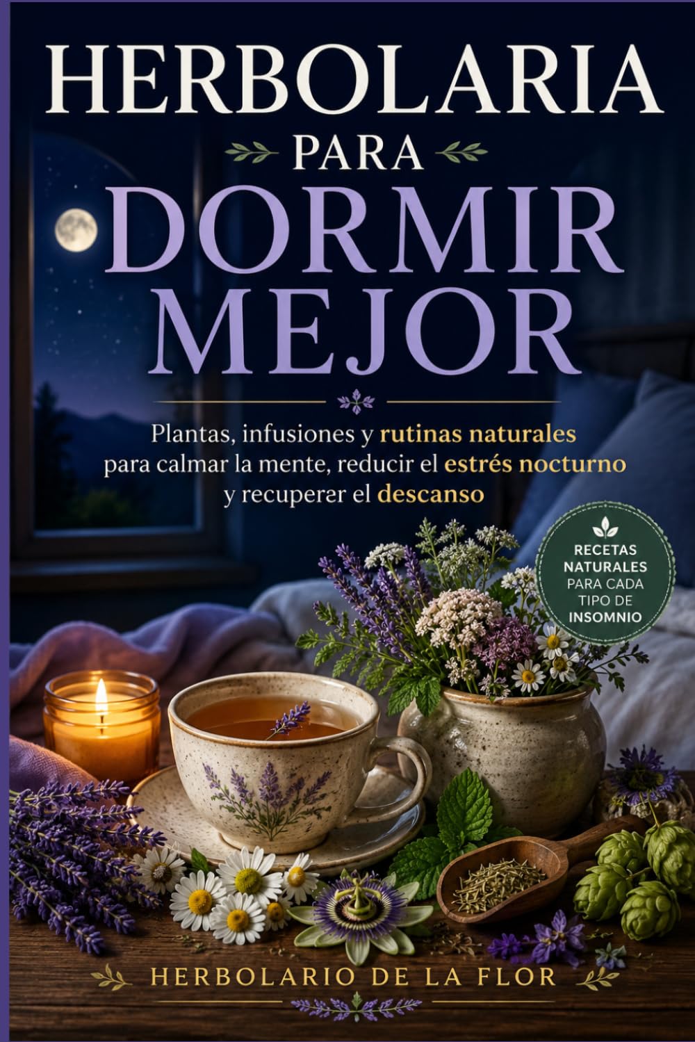 Herbolaria para Dormir Mejor: Plantas, infusiones y rutinas naturales para calmar la mente, reducir el estrés nocturno y recuperar el descanso