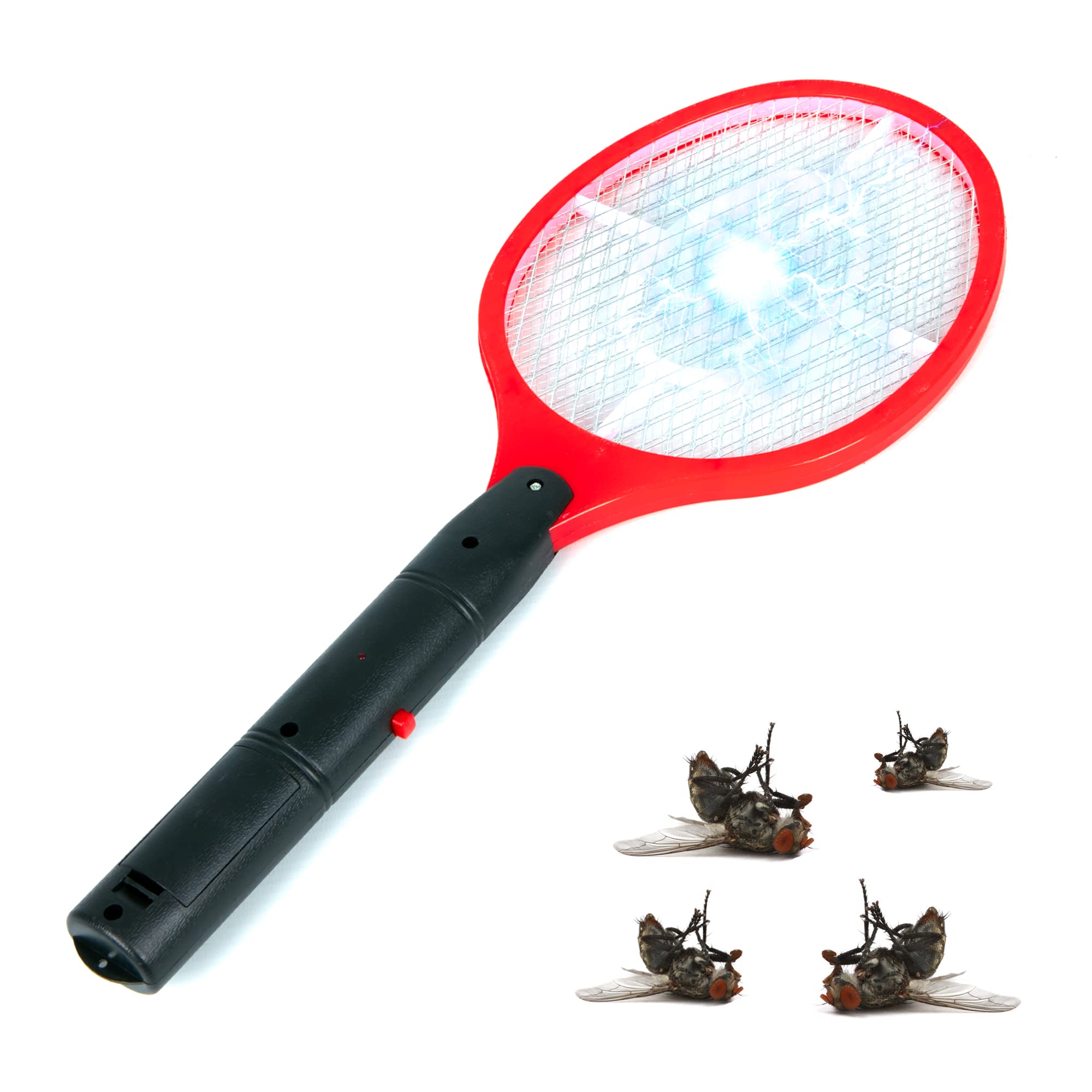 ZENO Electric Fly Bug Zapper Bat Swatter | Battery Operated Fly Killer | Indoor & Outdoor Pest Control | Mosquito and Insect Catcher Racket Bat