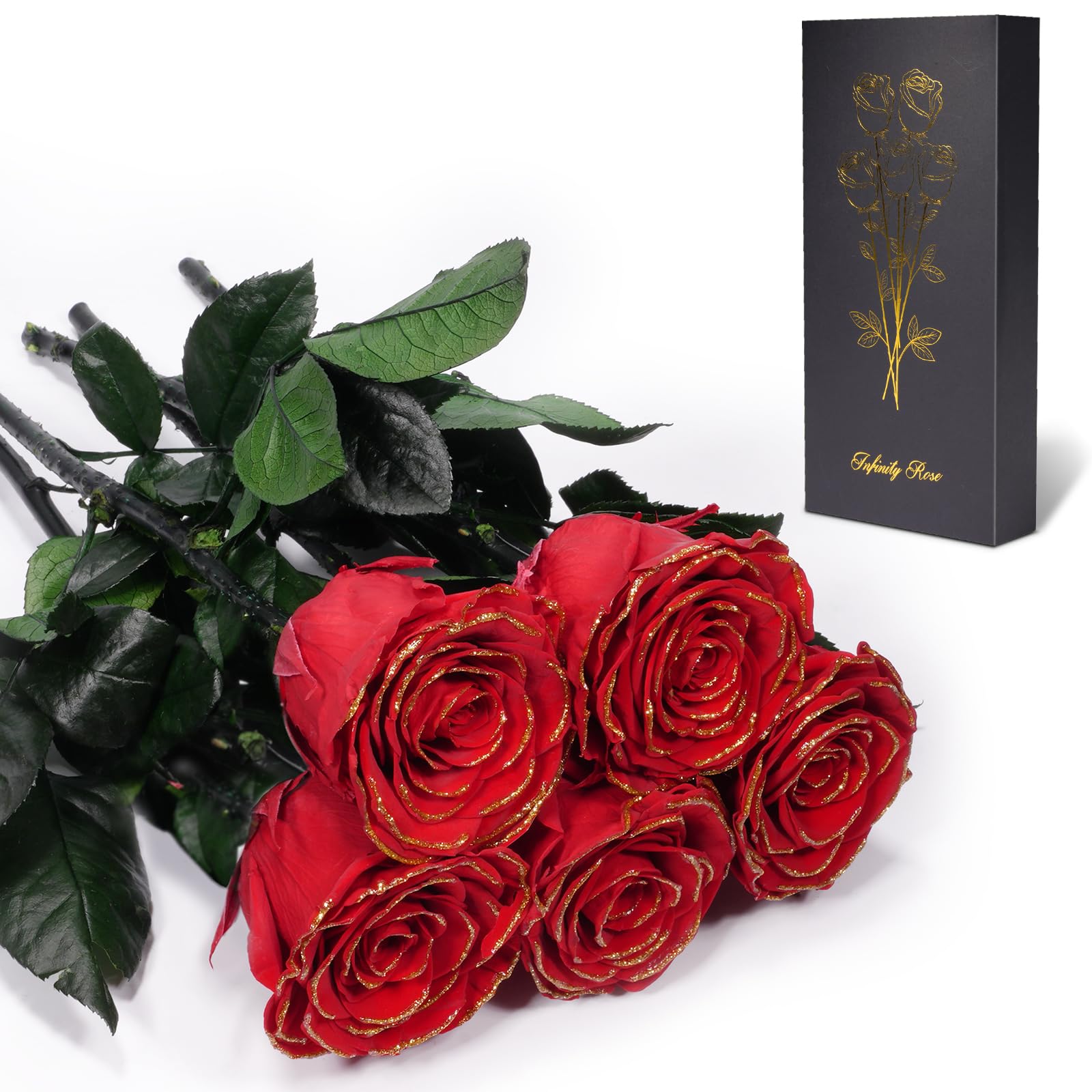 Yamonic Rosa Eterna Regalos para Mujer, Rosa Preservada con Tallo Regalo Dia de la Madre Regalo Cumpleaños Mujer, Flores Preservadas Regalos Madre, Rosa Eterna Natural Preservada Regalo San Valentín — view 29