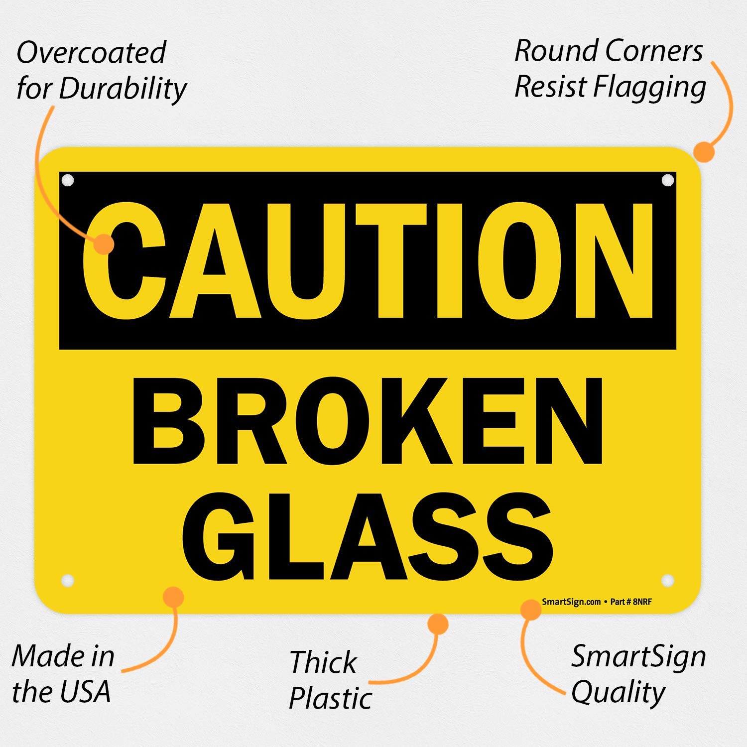 SmartSign Microwave In Use Label - 7x10 Inch Laminated Vinyl Caution Sign, Black & Yellow
