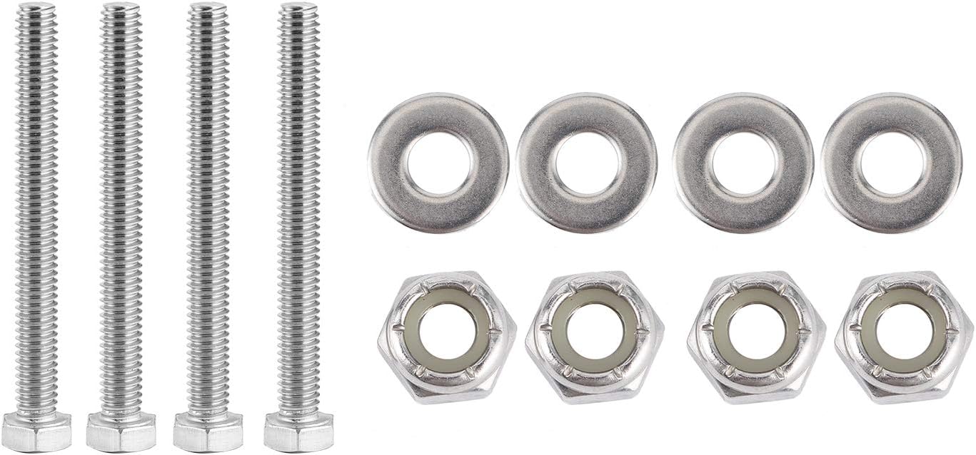 EVTSCAN Outboard Boat Motor Bracket, 304 Stainless Steel, Silver, Mount, 110 lbs Max Load, 2-Stroke Motors