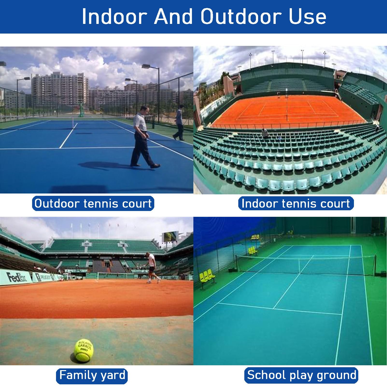 Tenniswand Garten (9.5 x 7Ft) - Tennis Rebounder - das perfekte Tennis Reaktionsnetz für Tennis Training