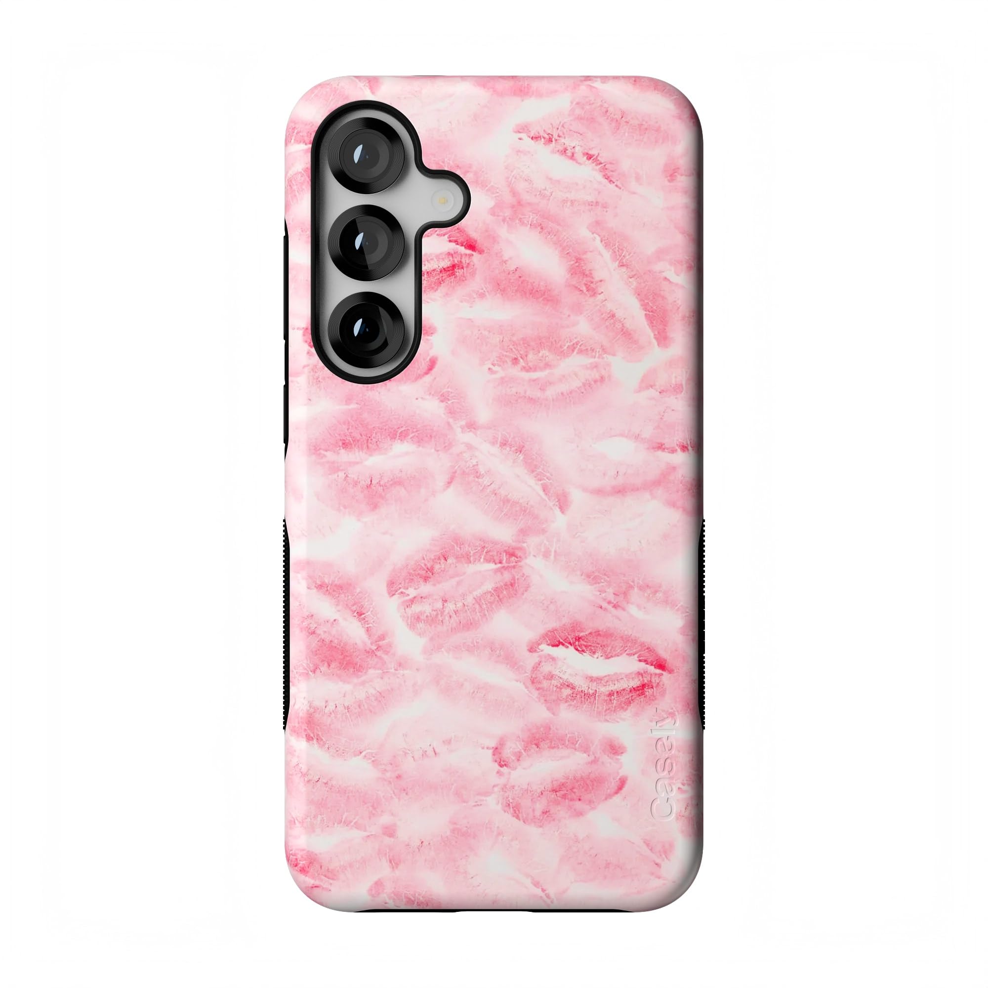 Casely Galaxy S25 Plus Case | Sealed with a Kiss | Pink Lipstick | Bold Protective Design | Compatible with MagSafe
