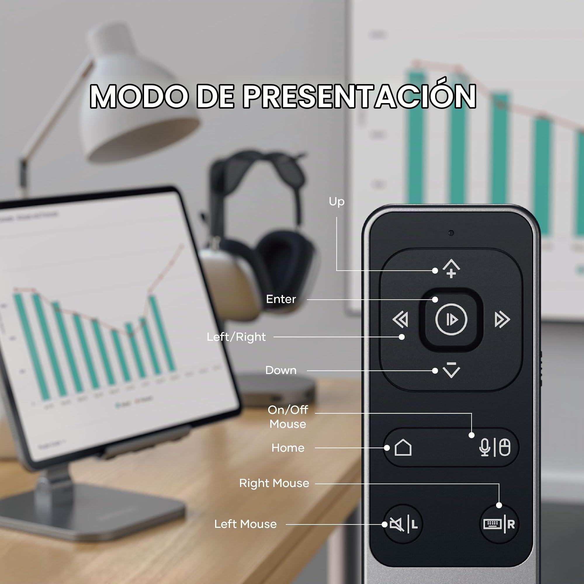 SATECHI Control Remoto Multimedia Bluetooth R2, USB C Recargable | Alcance de hasta 10 m, hasta 6 meses de batería, para PowerPoint y Keynote, MacBook, iPad y iMac