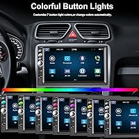 Vista 7 de Estéreo de coche de doble DIN, radio de pantalla táctil de 7 pulgadas con CarPlay Android Auto Reproductor multimedia para coche, espejo Link