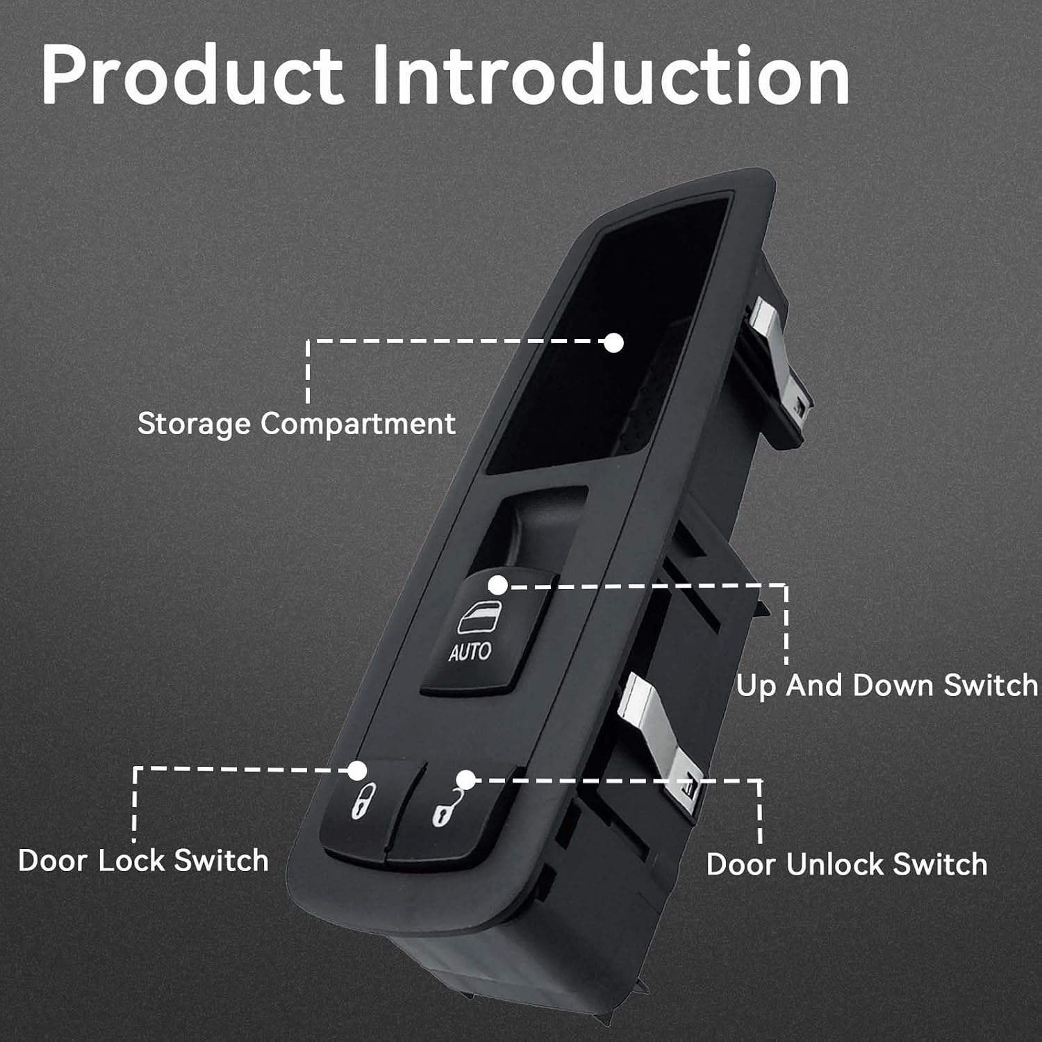 Power Window Switch Door Lock Switch Passenger Side Compatible with Dodge Grand Caravan Chrysler Town & Country Jeep Liberty Nitro Ram1500 Journey Replaces 4602544AG