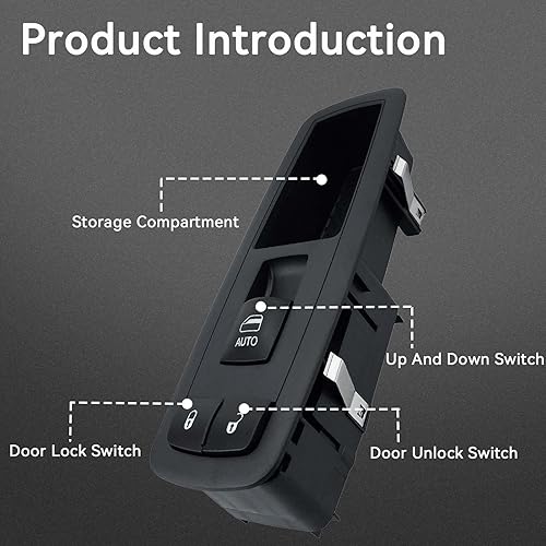 Miniatura 9 de Interruptor principal de ventana eléctrica del lado del conductor 8 pines compatible con Jeep Liberty 2008-2012 Dodge Nitro 2008-2012 Dodge Journey