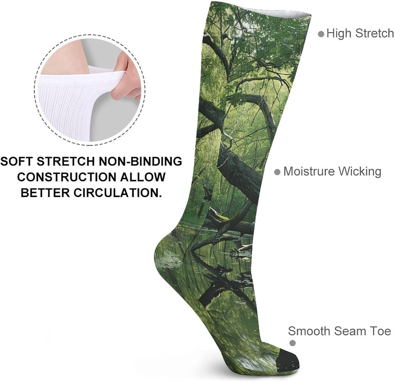An Ancient Swamp Knee High Socks Cozy Knee High Socks Soft Mid-Length Sock for All Seasons Daily Wear Adult