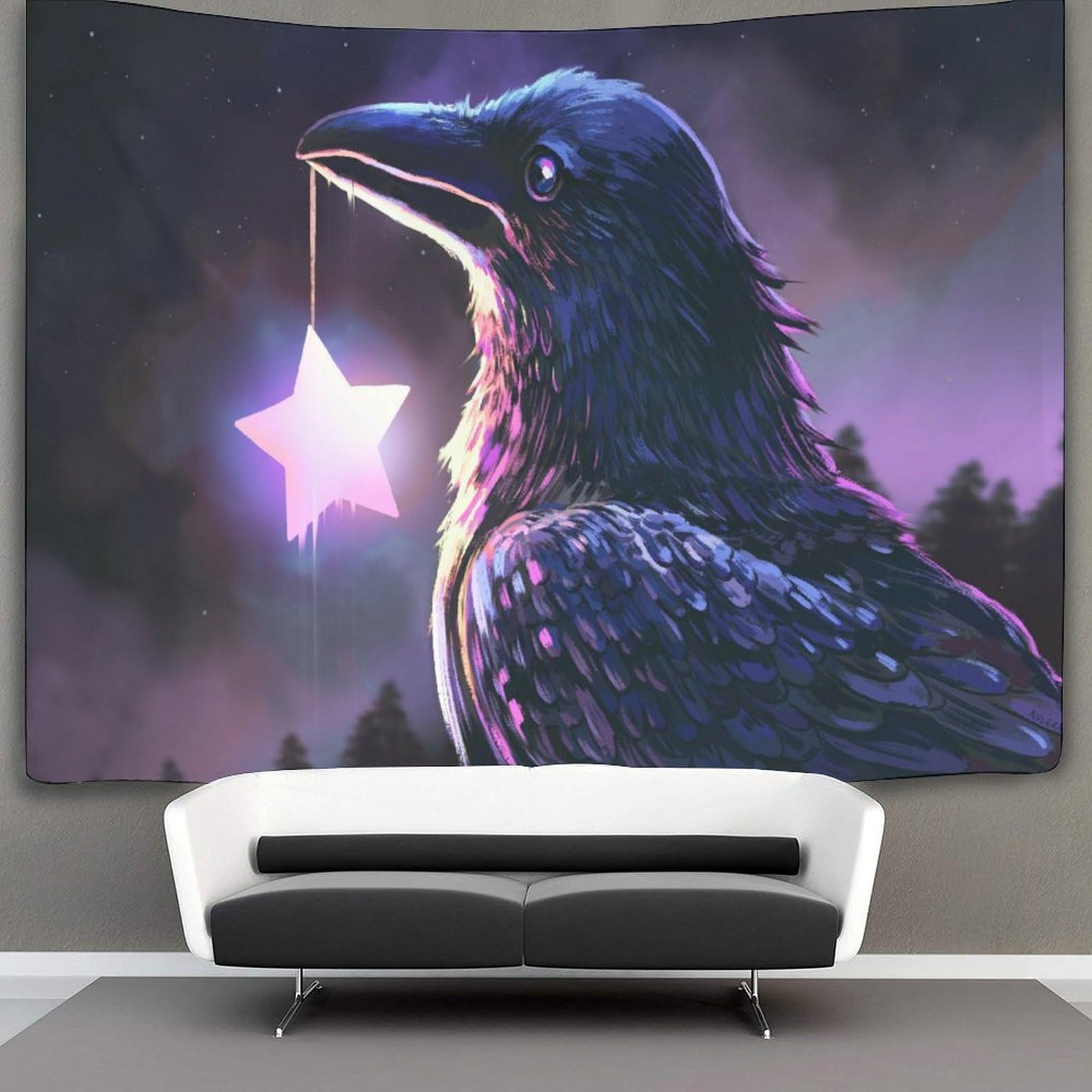 kaiyun Shadow Wing Tapestry Birds Animals Tapestries 3D Wall Hanging Home Decorations for Room 130cmx150cm