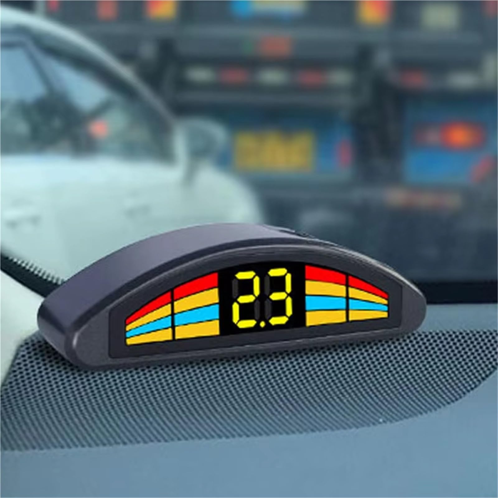 Radar Reserva Kit Sensor Aparcamiento Delantero Prefijo Automático Parktronic Sistemas Asistencia Para Vehículos Alarma Zumbador Volumen Sensores Coche(Black)