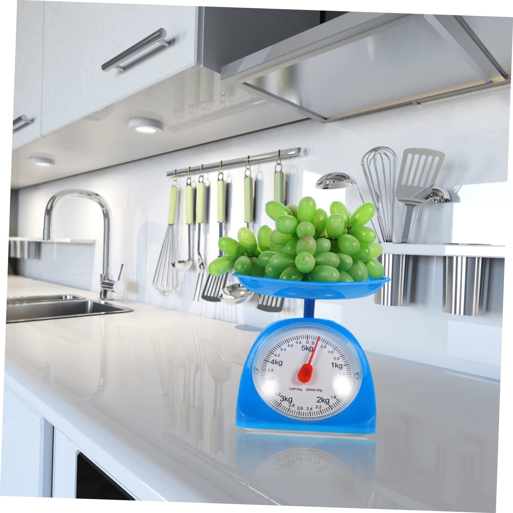 Báscula Digital y Portátil Multifunción Diseño Creativo de Cocina Color Aleatorio y Material Abs, Fácil de Leer Oscuridad para Pesar Alimentos hasta 5kg