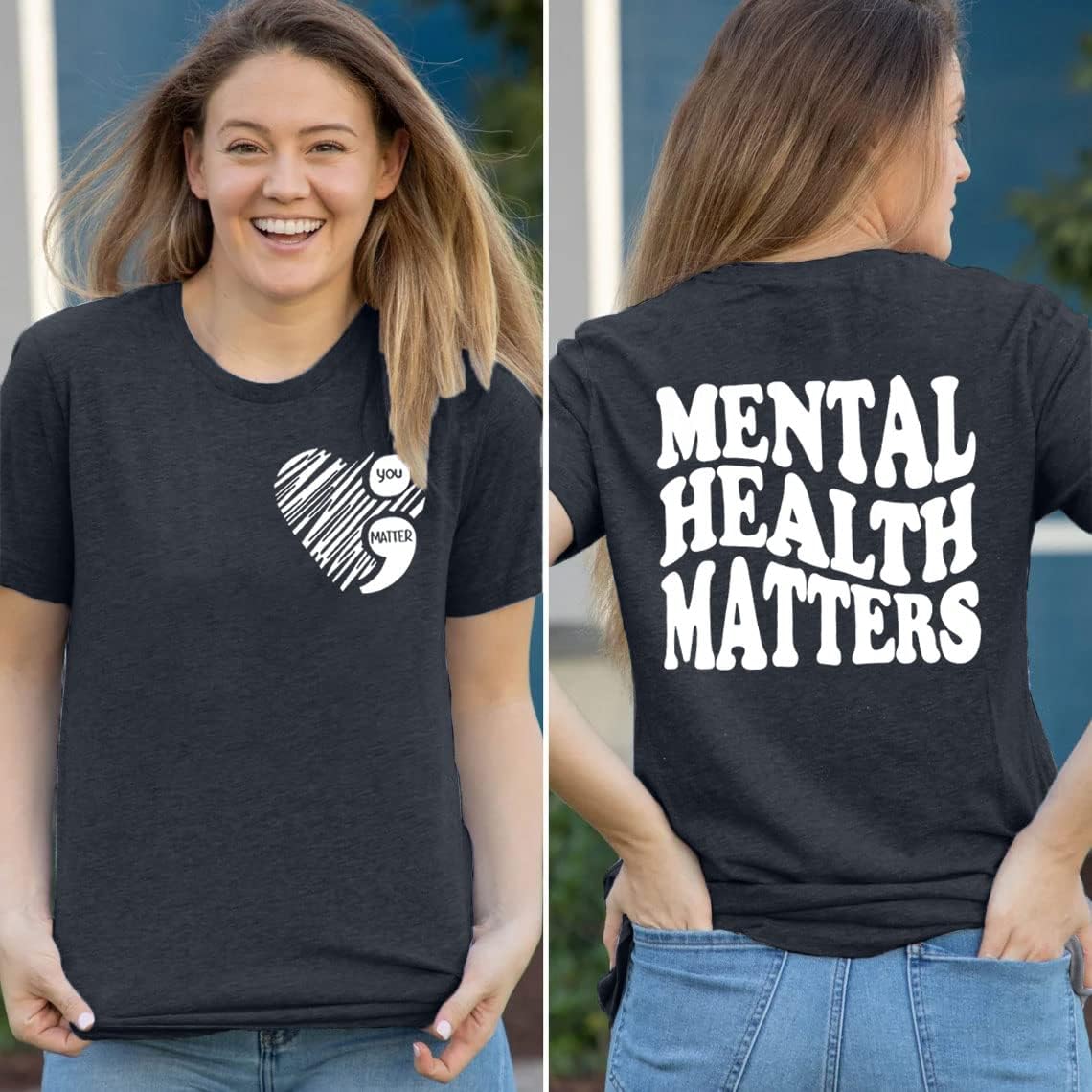 Mental Health Shirt Women Therapist Psychologist Shirts Inspirational Graphic Tees Motivational Gift Tops - Image 2