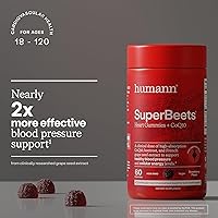 Vista 4 de Humann SuperBeets - Gomitas de corazón 3 en 1, 3 veces de absorción CoQ10, más extracto de remolacha y extracto de semilla de uva para una salud