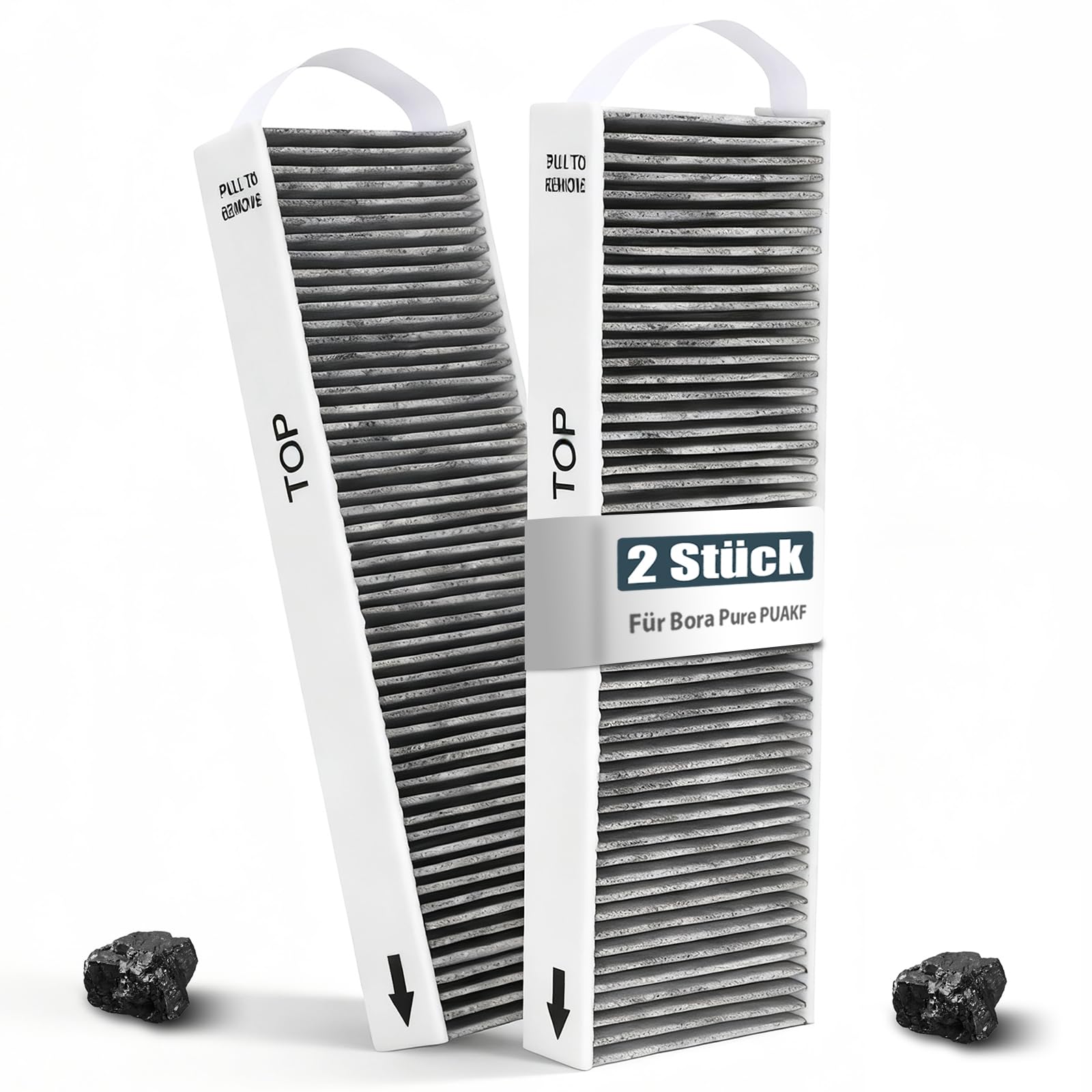 2 Filtres à Charbon Actif pour Bora Pure PUAKF, Filtre Hotte pour Bora X Pure/S Pure/PURU ou PUXU Table de Cuisson à Circulation d'air Filtre Hotte Aspirante