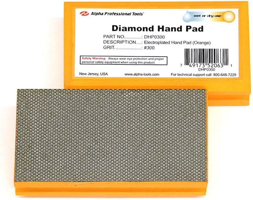 Alpha Diamond Hand Polishing Pad - (1) 300 Grit Pad