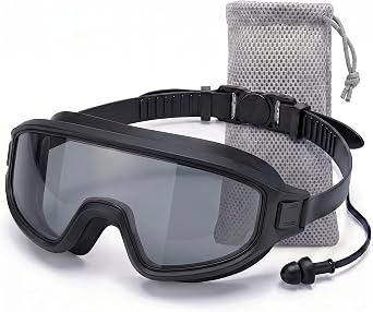 Swim Goggles, Wide View Swimming Goggle for Adult, Anti Fog & UV Leak Proof Goggle for Pool Water Men Women Kids