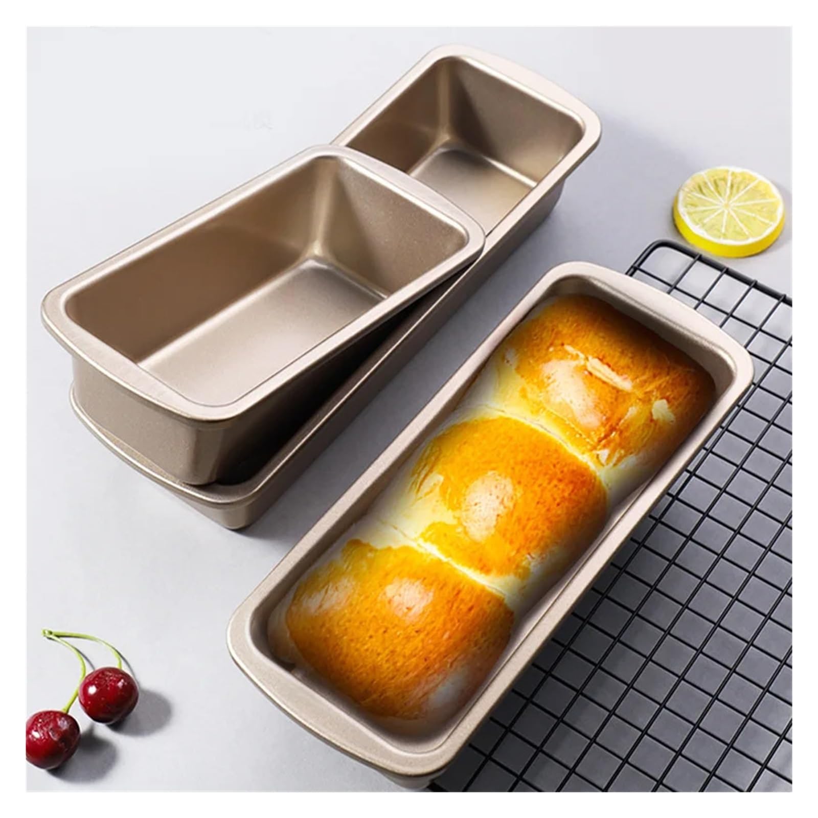 Generico Teglia Antiaderente in Acciaio al Carbonio for Pane e Torte(3pcs)