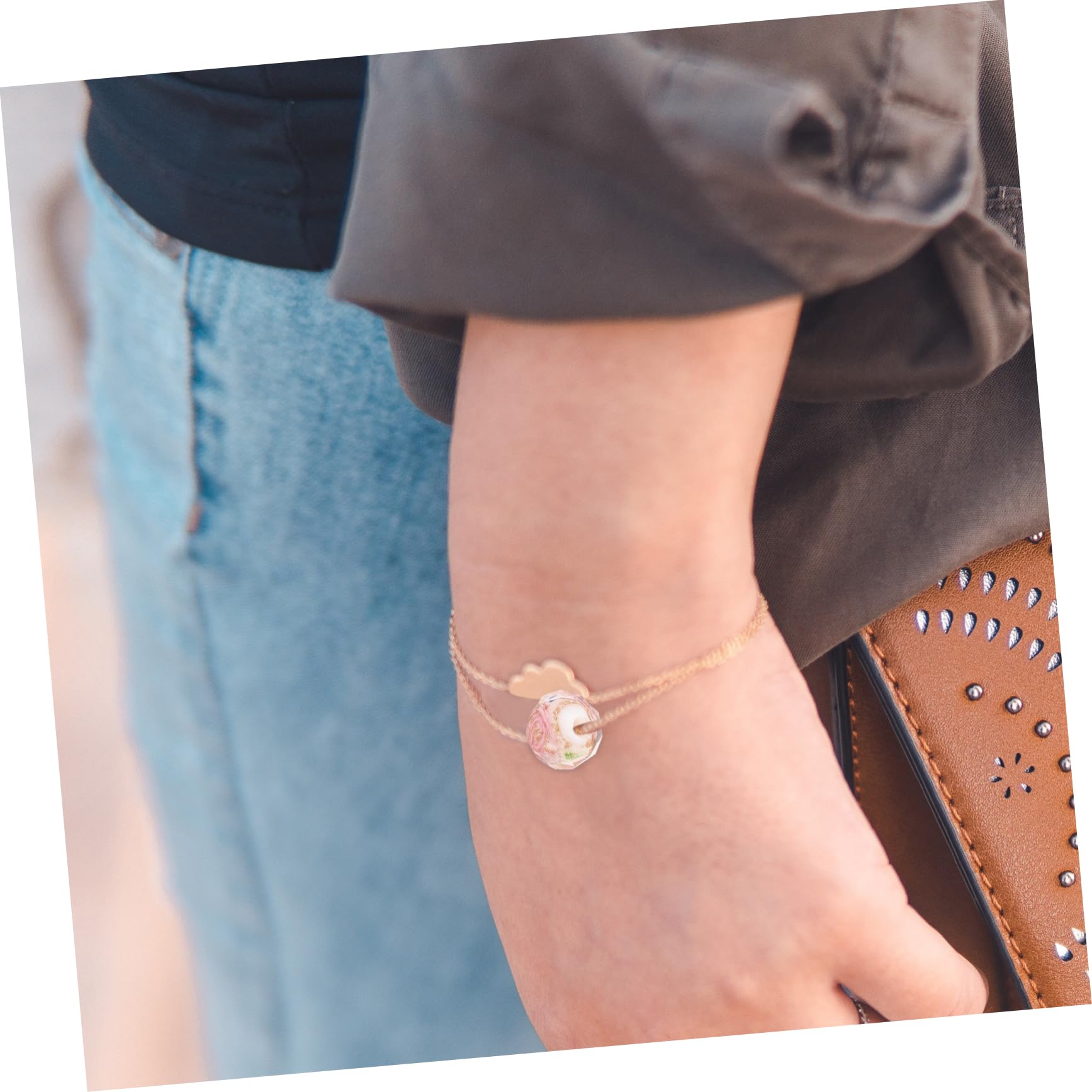 5 Juegos De Cuentas Pequeñas De Vidrio Redondas Para Hacer Joyas Para Collares Pulseras Diseño Floral 20 Unidades X 5