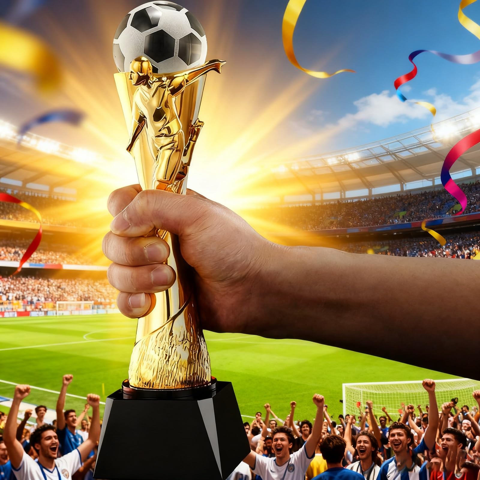 Trofeo De Campeones De Fútbol, ​​Premio Al Jugador Más Valioso (MVP) Personalizable para Equipos Y Clubes Deportivos. La Base Se Puede Grabar para Premios Torneos Partidos(Copper)