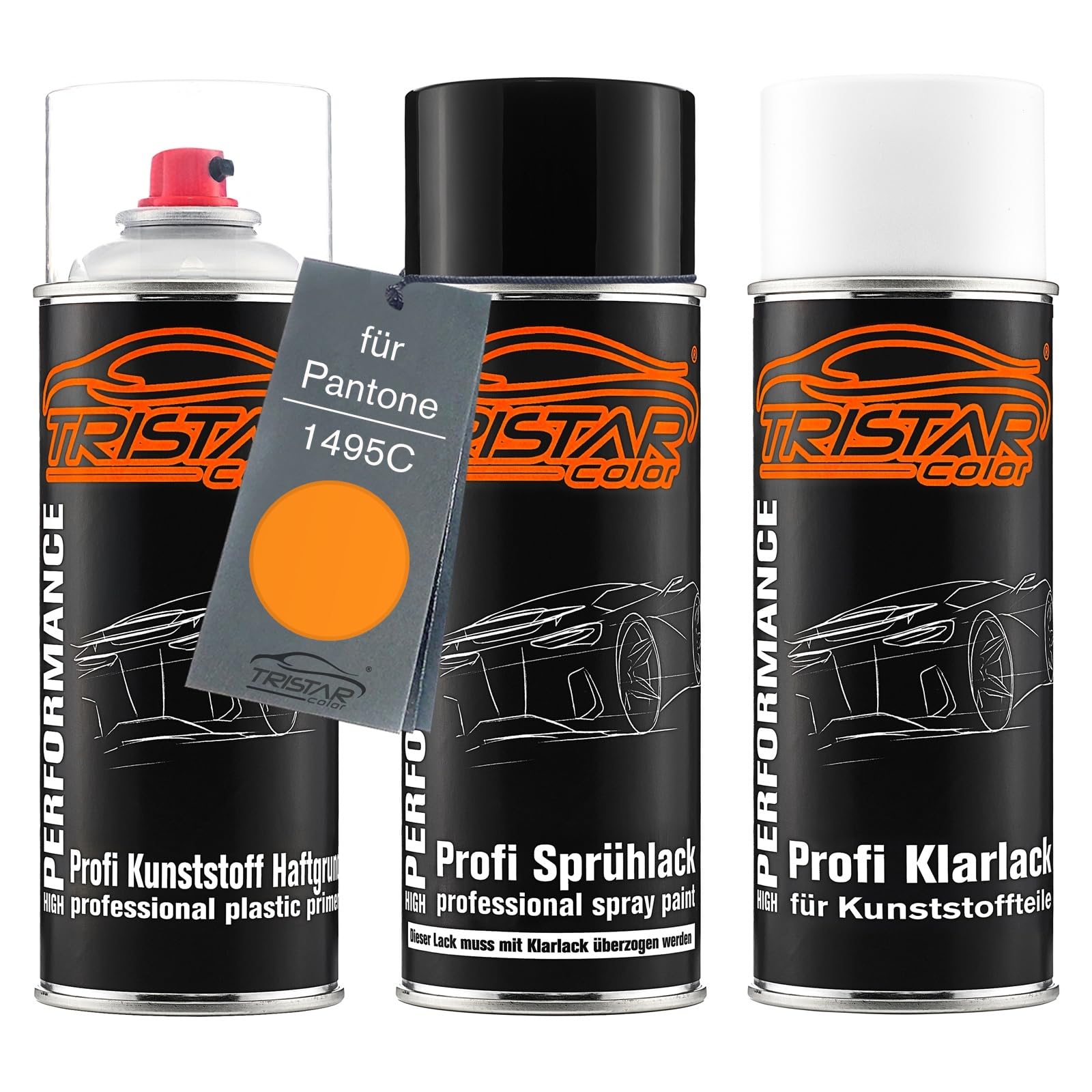 TRISTARcolor Zestaw w sprayu do tworzyw sztucznych do Pantone 1495C Orange