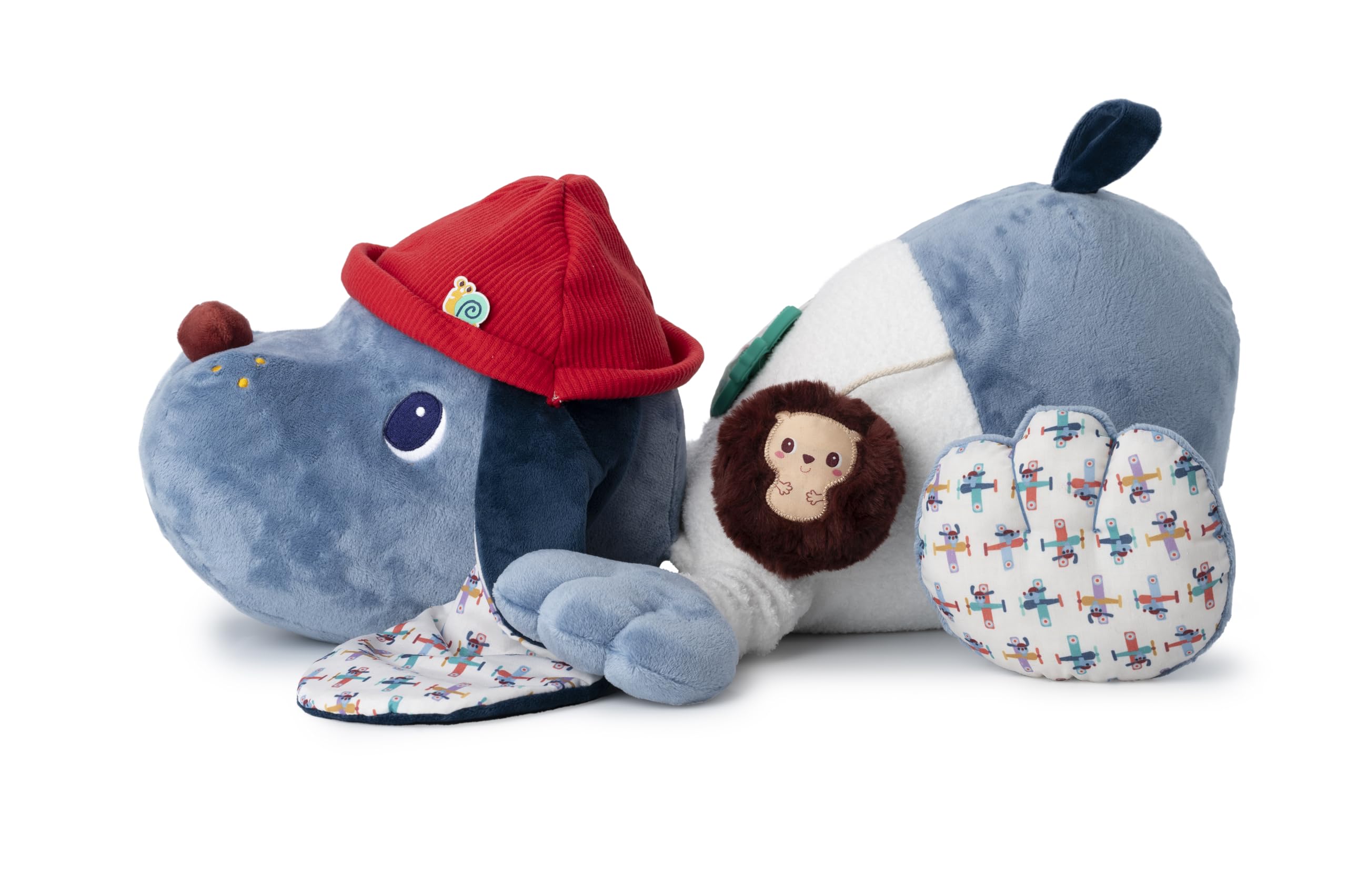 LILLIPUTIENS - Maxi Perro de Peluche de Actividades - Ideal para Decorar la habitación y Jugar - Altura 55cm - Múltiples Sonidos y Actividades - Materiales Suaves - 87cm - A Partir de 6 Meses