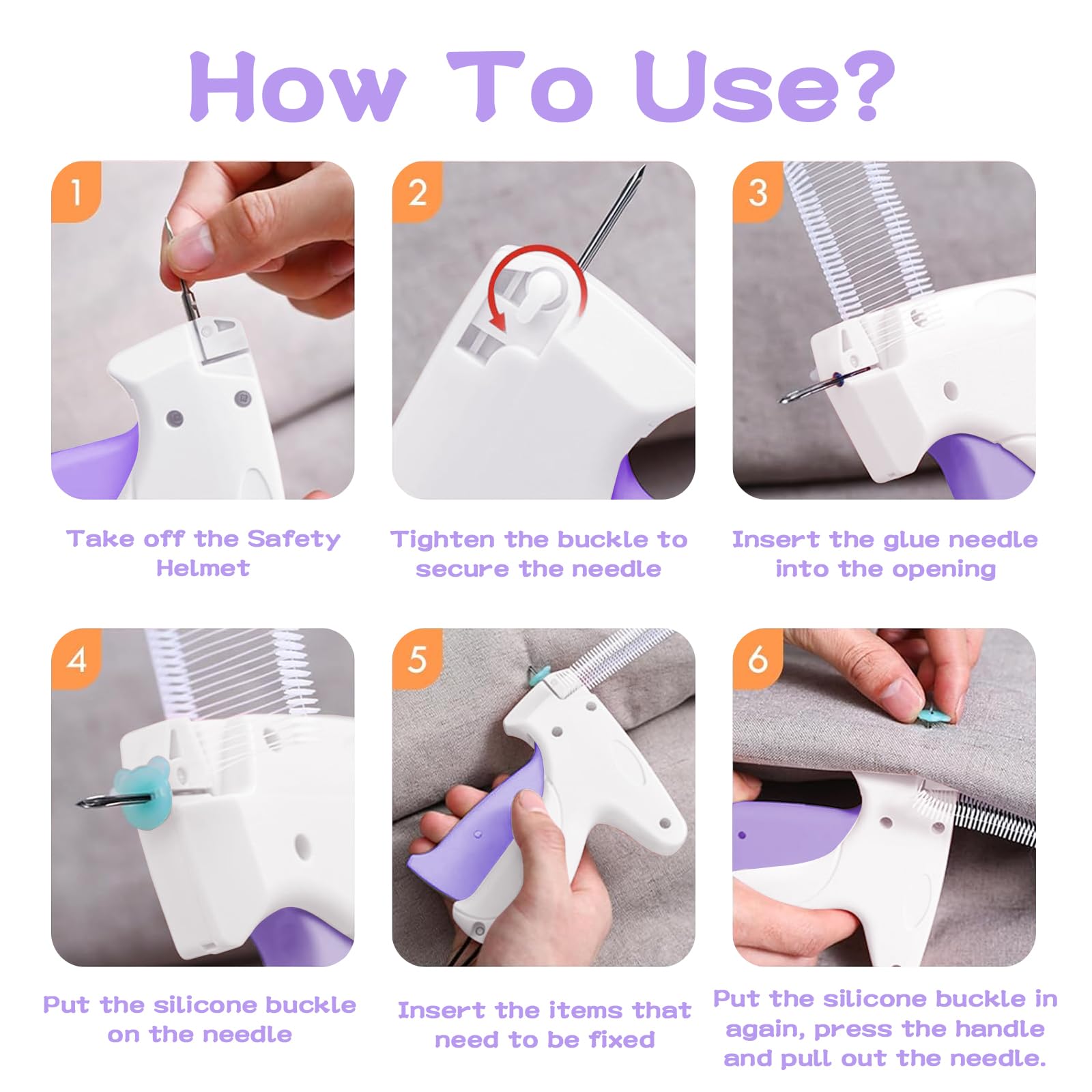 AYNKH Micro Stitch Gun für Kleidung - Handnähmaschine, Etikettierpistole, Mini Nähmaschine, Flex Clip Pistole für Kleidung, Stitchmaster, Handnähmaschine Singer, Hand Nähmaschine