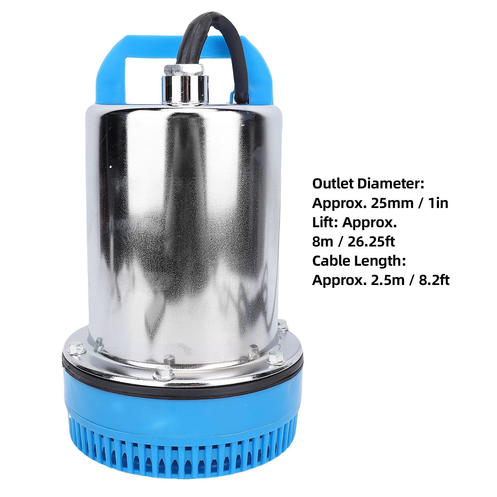 Pompa Sommergibile a Trasmissione Magnetica, Funziona con Energia Solare o Batteria, Pompa di Trasferimento Dell'acqua, per Giardinaggio Stagni Piscine, Acquacoltura