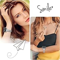 Vista 43 de CTYBB for Apple Watch Band Series Ultra SE 8 7 6 5 4 3 2 1 38mm 40mm 41mm 42mm 44mm 45mm 49mm, Stainless Steel Slim & Thin Mesh Magnetic Clasp Strap