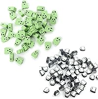 Vista 22 de 100 piezas de cuentas de arcilla polimérica Heishi espaciadoras mixtas, suministros para hacer pulseras, pendientes, collares de bricolaje
