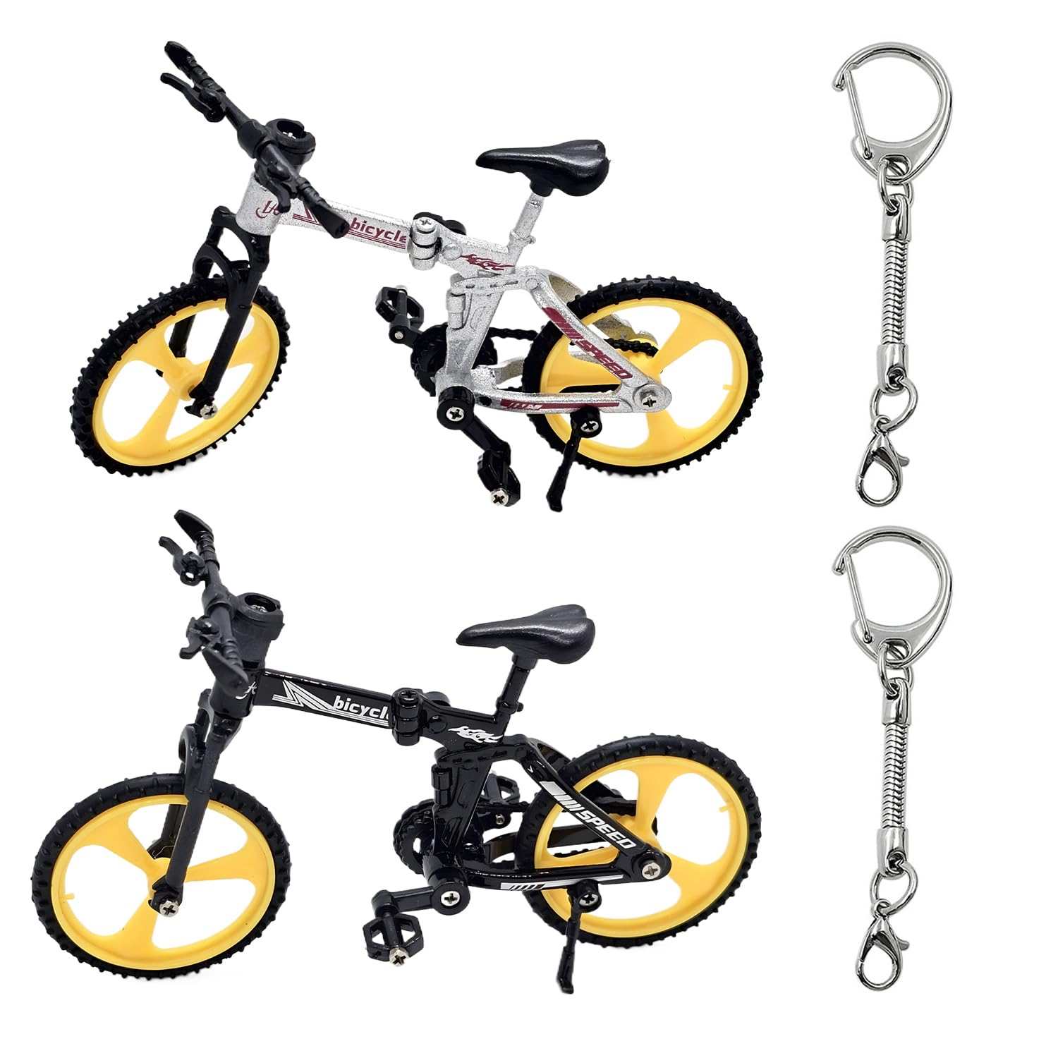 arrderly 2-Piece Bicycle Model, Mini Bicycle, Creative Simulation Model, Desktop Decoration Ornaments, Children's Bicycle Model Toy