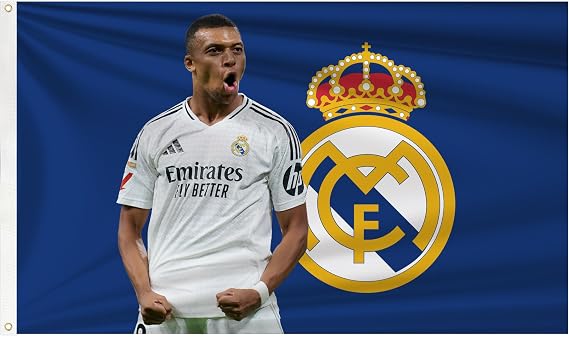 Real Madrid Flag Banner 3x5 FT - Fans Merengues Liga Champions Soccer Durable Indoor or Outdoor Football Soccer 2 Grommets