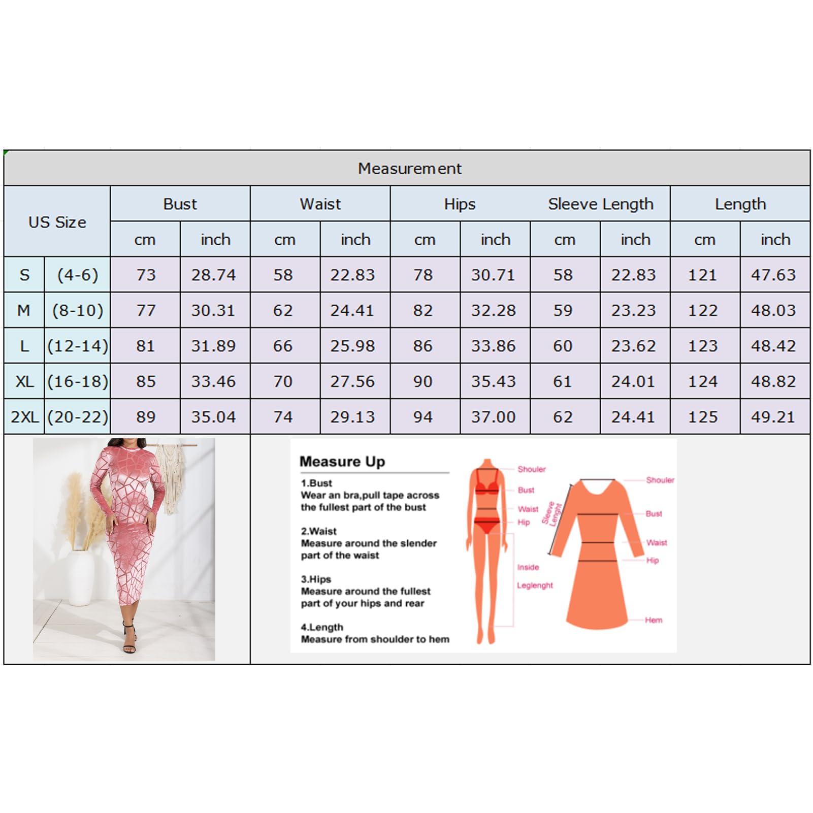 Uni Clau Robe midi moulante sexy en maille transparente pour femme avec imprimé transparent à manches longues