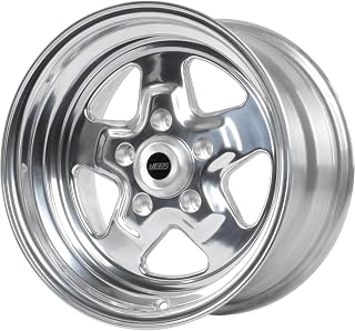 JEGS Sport Star Aluminum Wheel 15” x 8” | 5 x 4.75” Wheel Bolt Pattern Spacing | 0 mm Offset | 4.5” Backspacing | Polished Finish | 3.27” Center Bore | Includes Center Cap