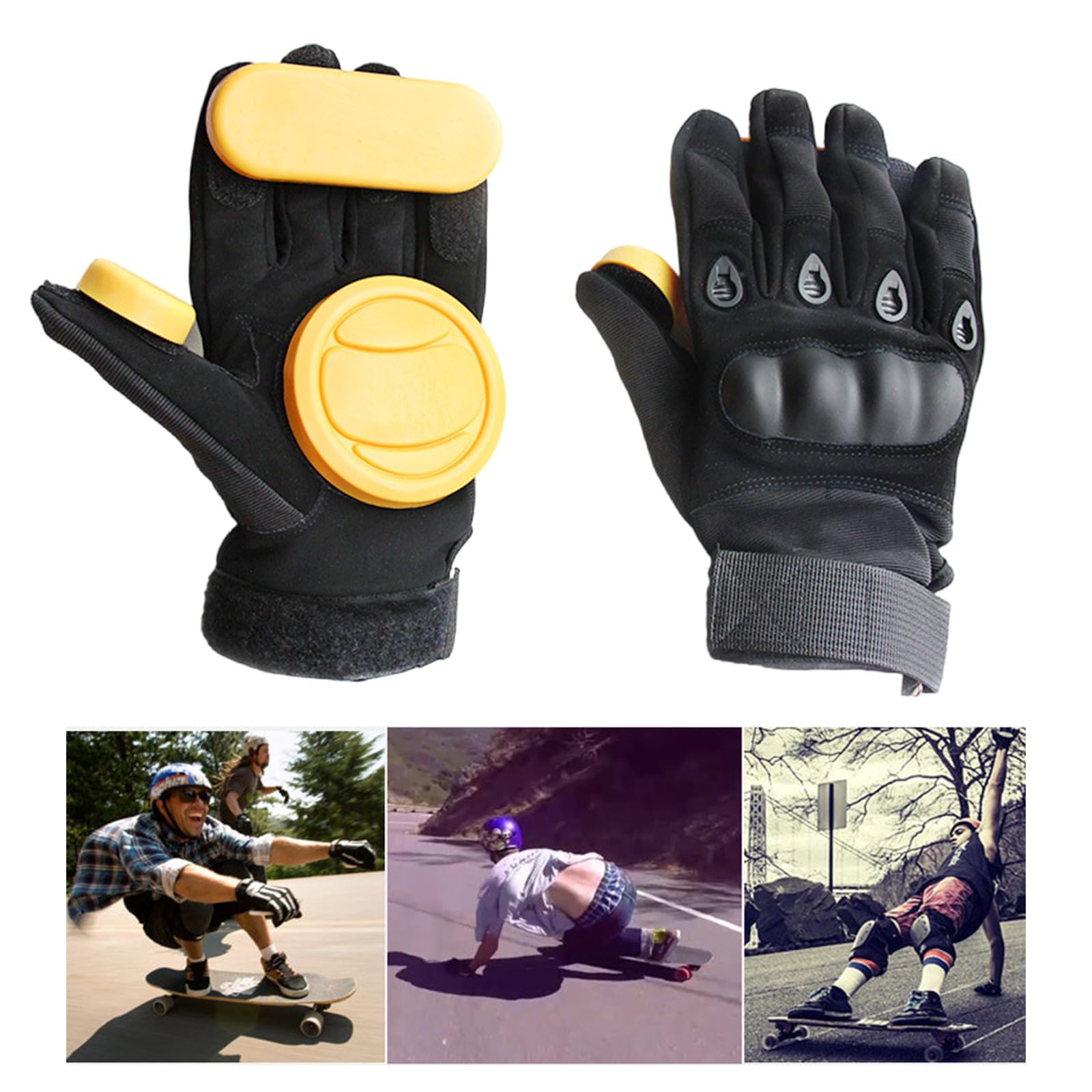 Longboards Gants de glisse pour skateboard Downhill Accessoires de protection Main Palm Slide