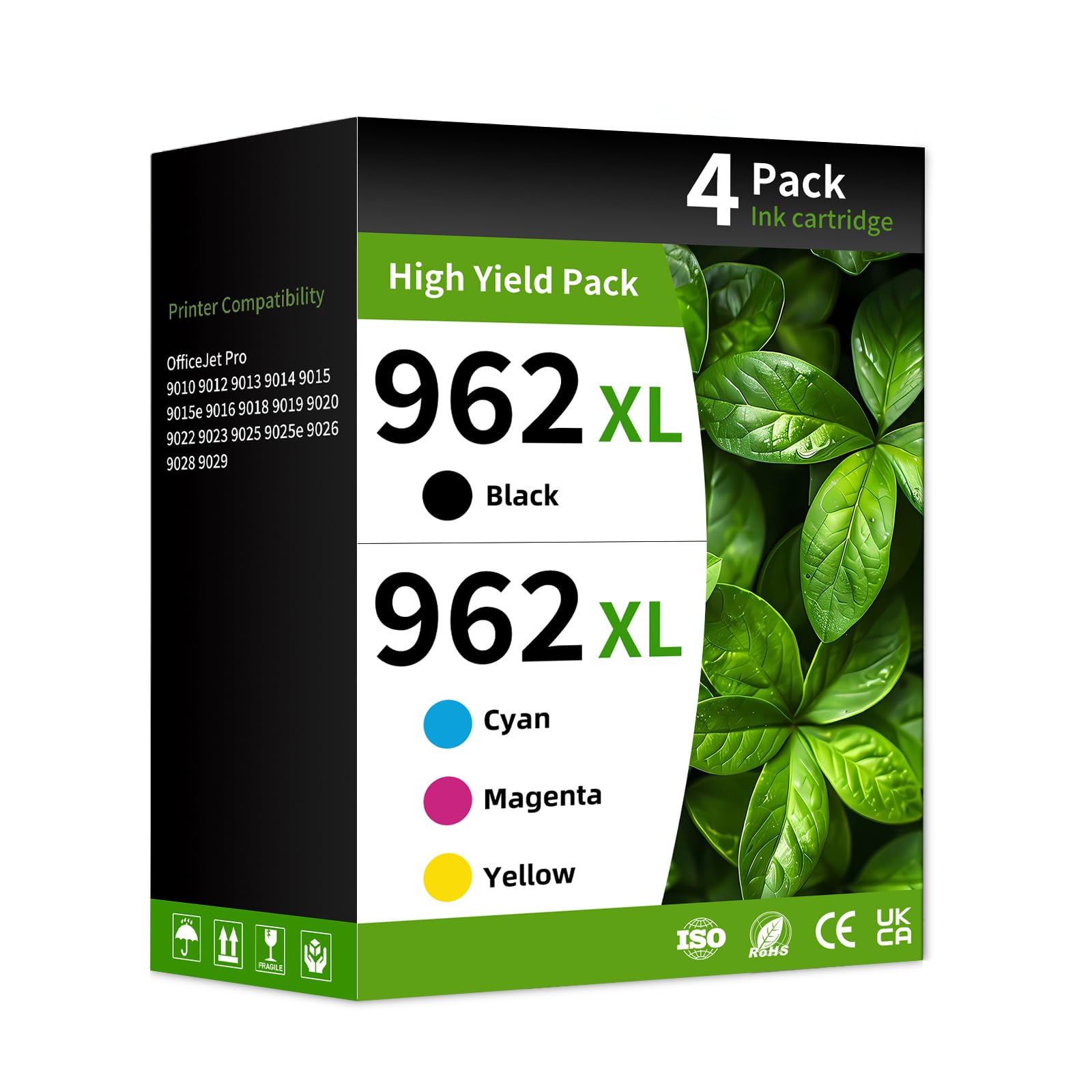 962XL Ink Cartridges Combo Pack Compatible For Hp 962XL Black and Color ink