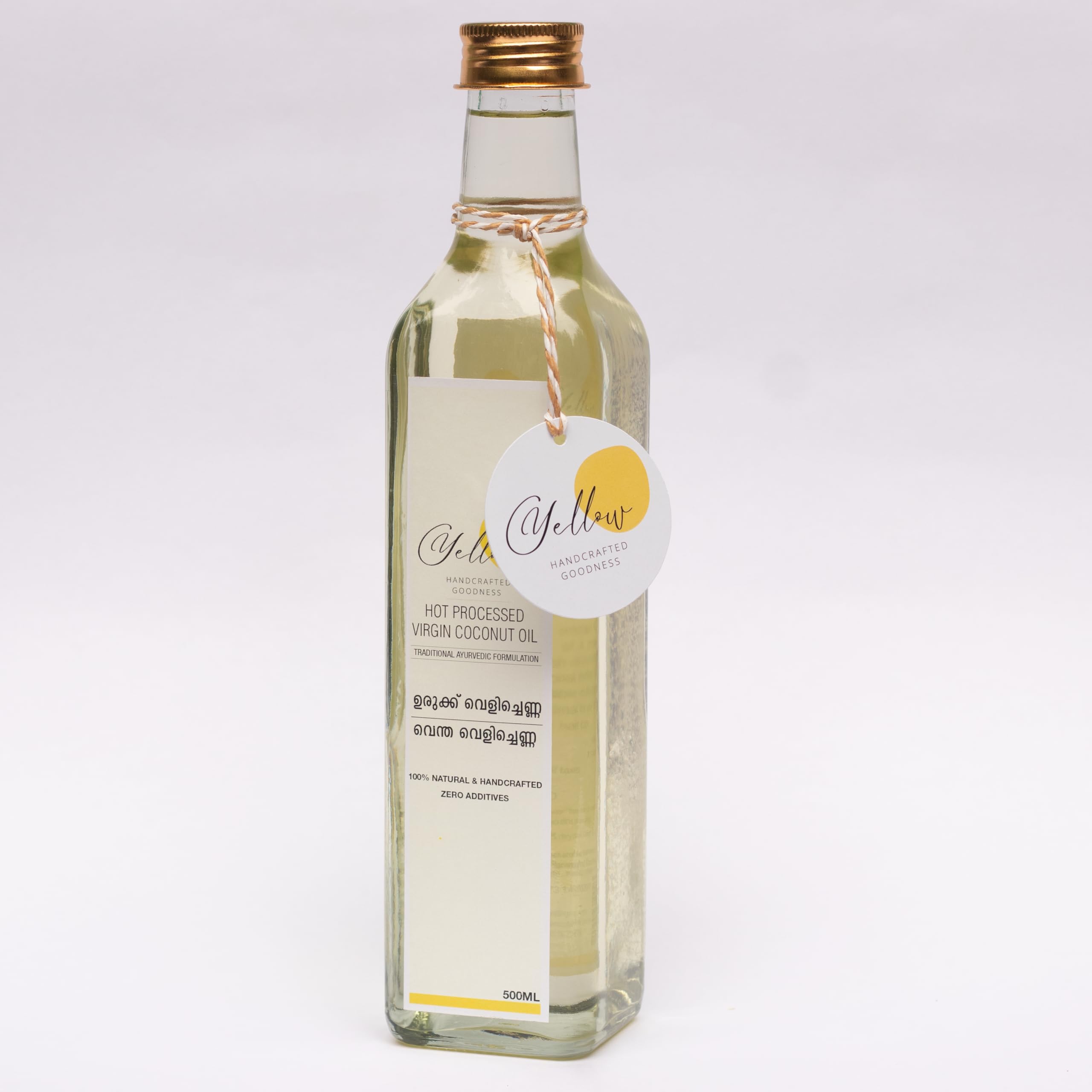 YELLOW HANDCRAFTED GOODNESS VIRGIN COCONUT OIL- HOT PROCESSED | 500ml | (Urukku Velichenna/Ventha Velichenna) | ZERO ADDITIVES | 100% NATURAL & HANDCRAFTED (B0CN353G1G) Amazon Price History, Amazon Price Tracker