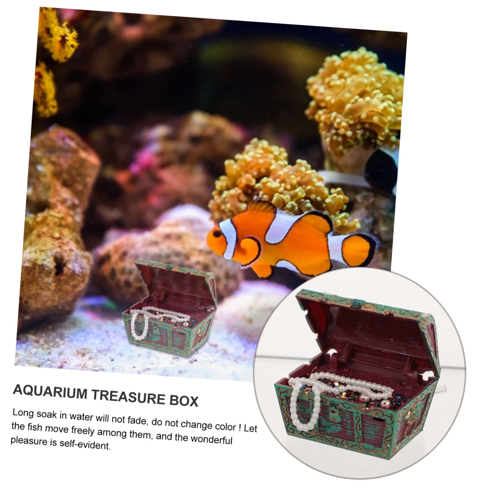 TOYANDONA 3piezas Decoración De Acuarios Caja del De Roja Adorno para Peceras y Acuarios Accesorios para Decorar Espacios Acuáticos y Hogares