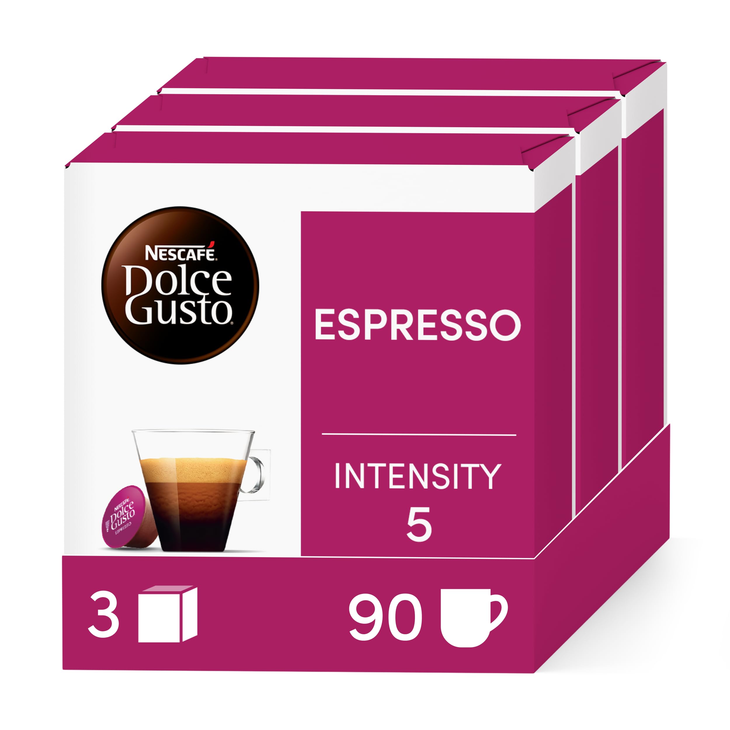 Nescafé Dolce Gusto Espresso - Café - 90 Capsules (Pack de 3 boîtes XL x 30)