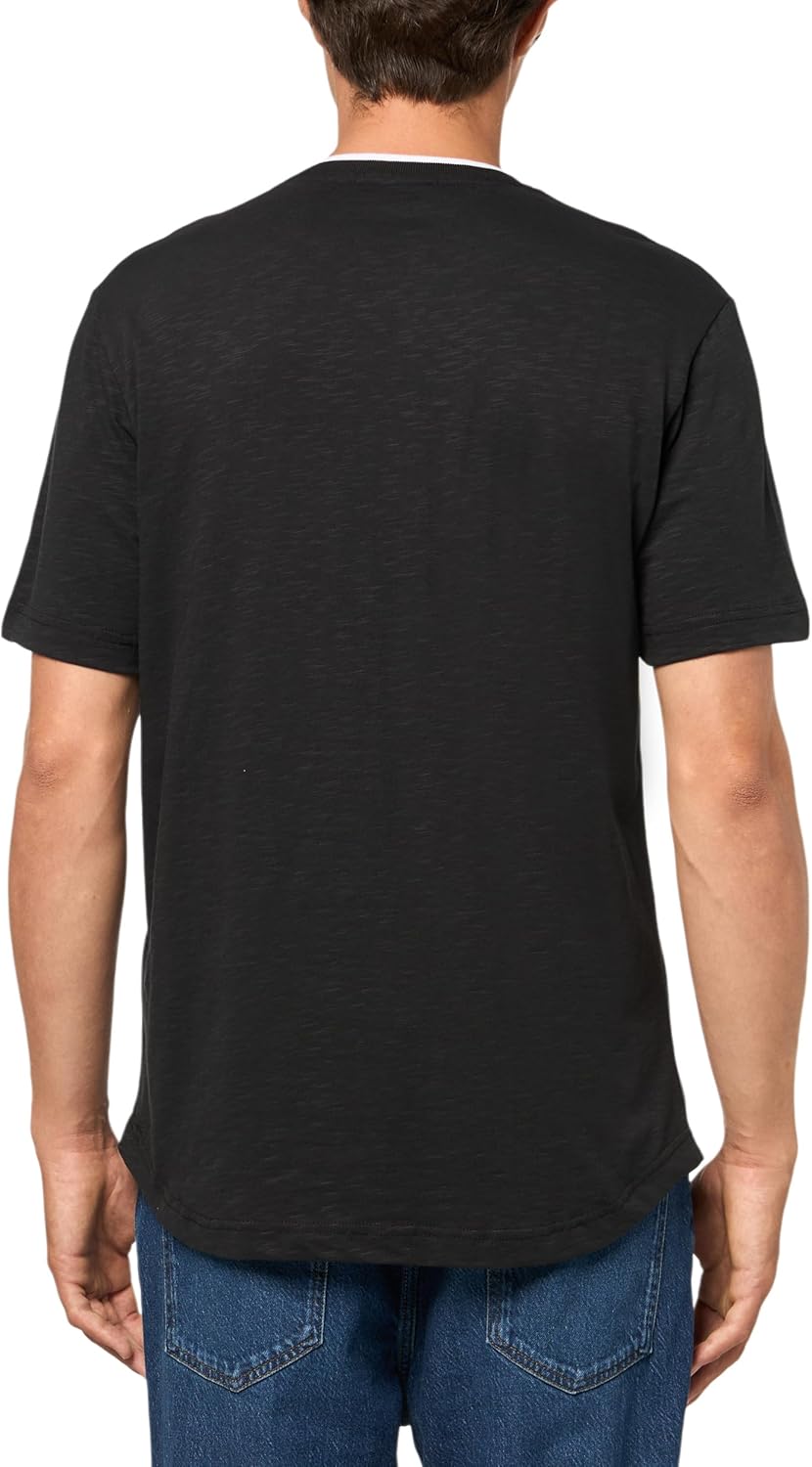 KARL LAGERFELD Men's Henley Chest Logo Short Sleeve T-Shirt - Image 2