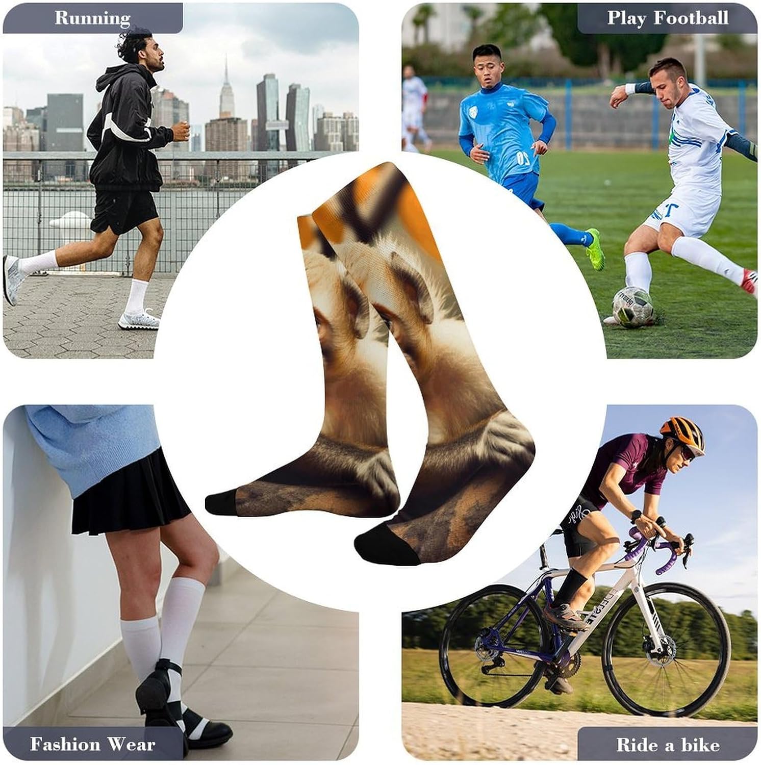 Monkey Knee High Soccer Socks Moisture Wicking