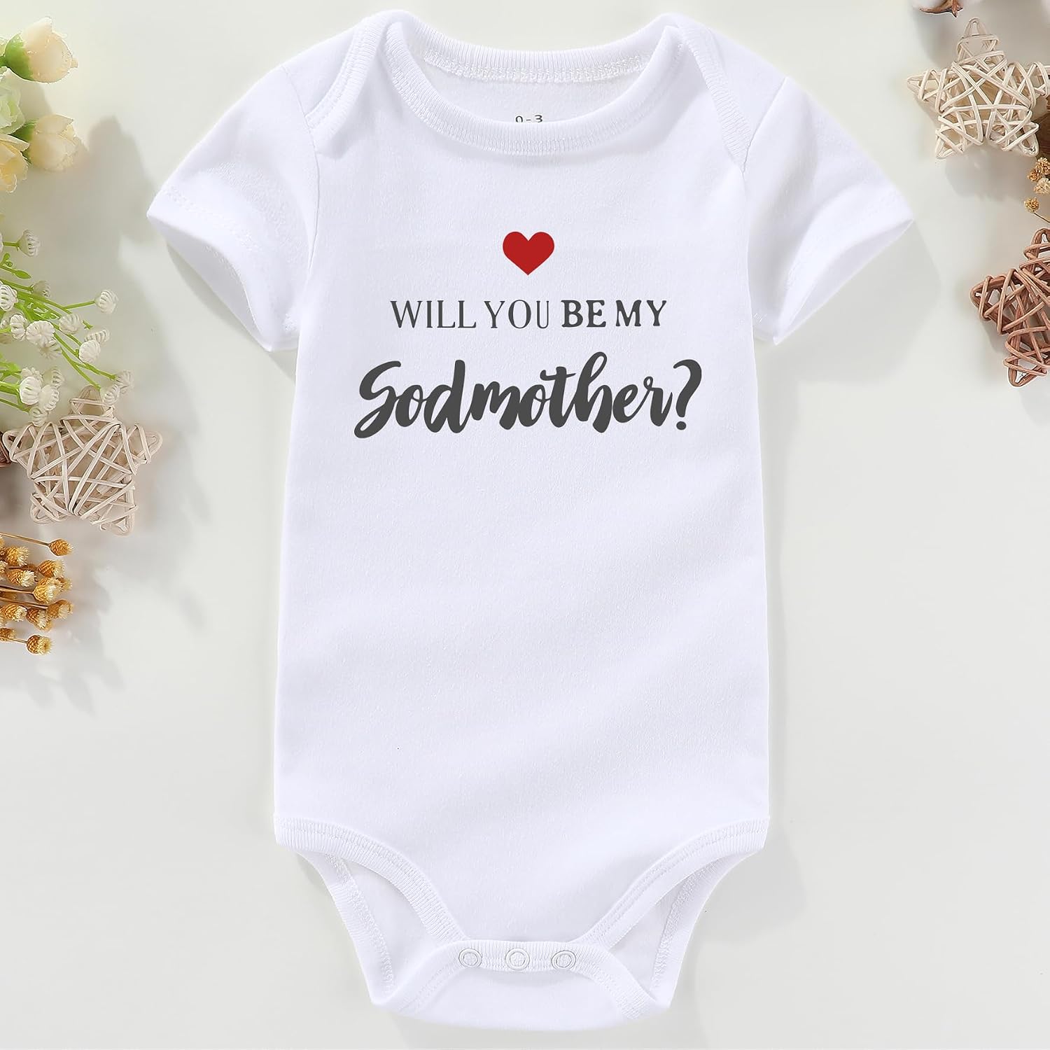 will you be my godfather proposal ベビー服 godchild
