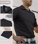 TACVASEN Hommes Polo de golf Chemises Dry Fit Short Sleeve Collared Polos Performance léger Casual travail actif T Chemise