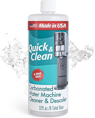 Limpiador y descalcificador de máquina de agua carbonatada de 32 onzas - Fabricado en los Estados Unidos - Compatible con máquinas de agua