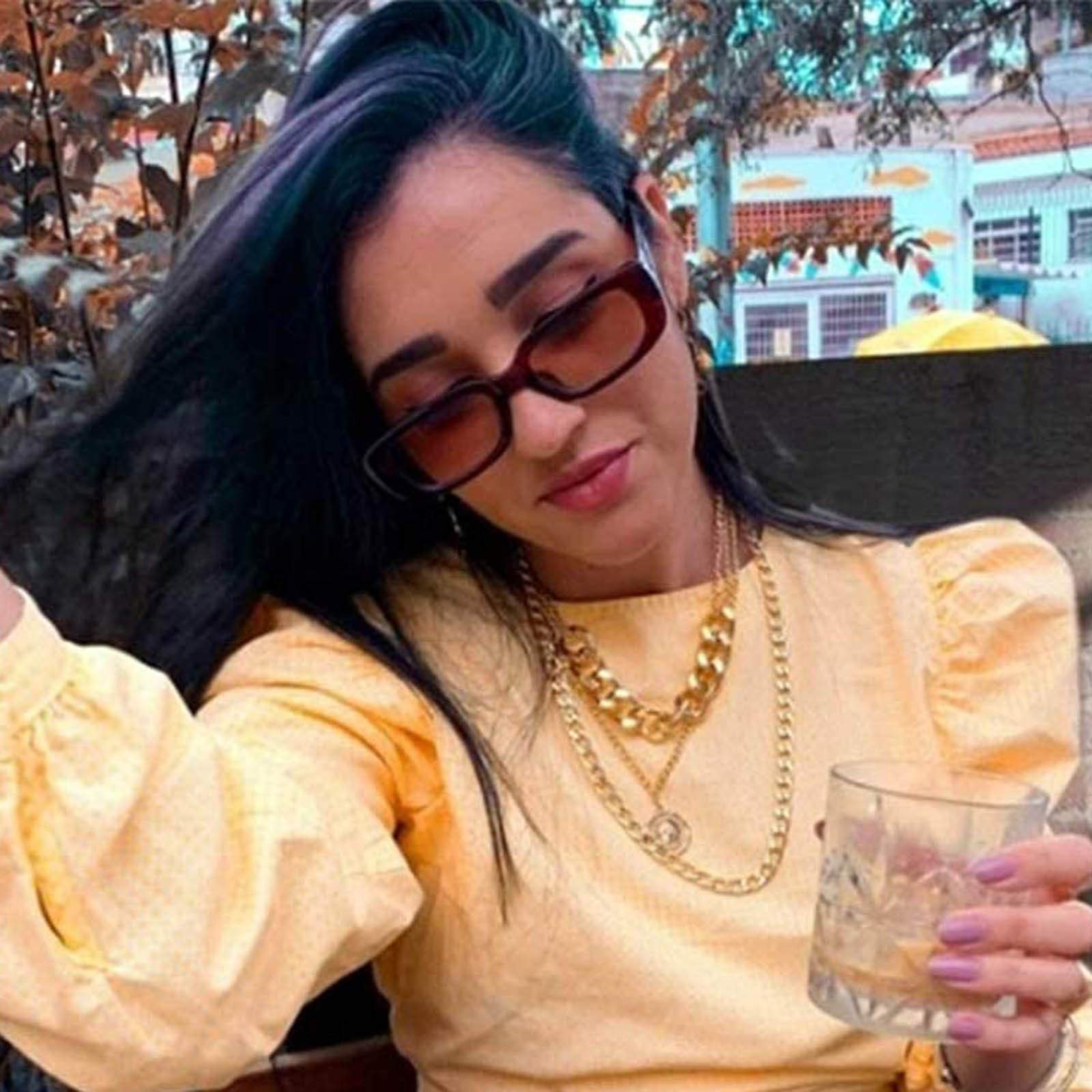 LUYYBDBG Sonnenbrille Herren Vintage Quadrat - Retro Sonnenbrille Mit Spiegelgläsern Schwarz/Gelb