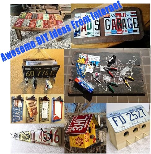 Miniatura 5 de Surtido de réplicas de matrículas de matrícula, placas de metal en relieve, letrero de metal para hombre, barra de cueva, decoración de pared de