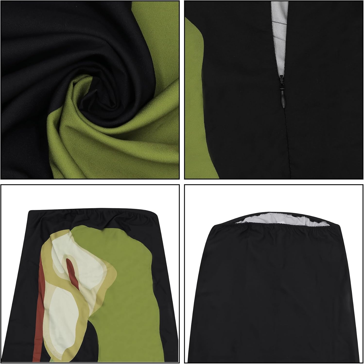 ANKOMINA Women's Summer Floral Printed Off Shoulder Tube Maxi Dress Sexy Strapless Backless Loose Beach Long Dresses Green - Image 7