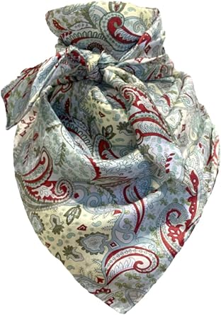 Wyoming Traders Paisley Cowboy Wild Rag 100% Silk Scarf Bandana Multiple Colors 34.5"